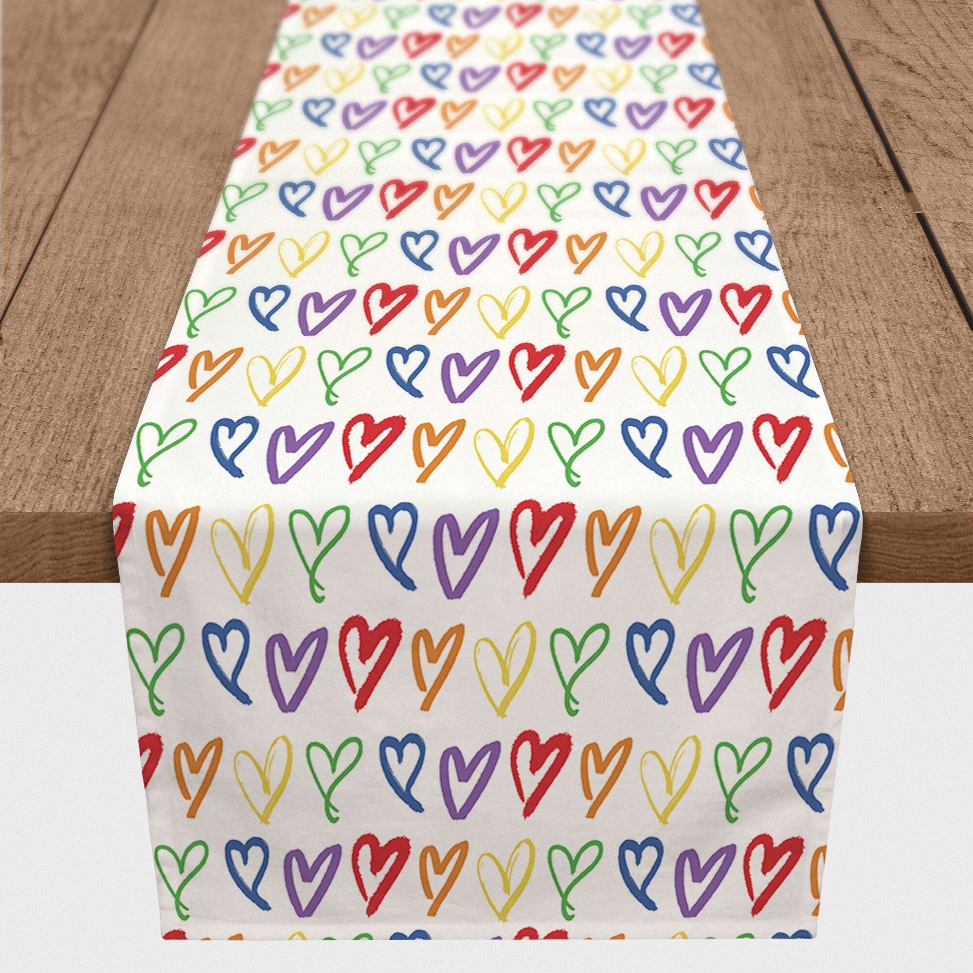 72" Poly Twill Love Is Love Table Runner